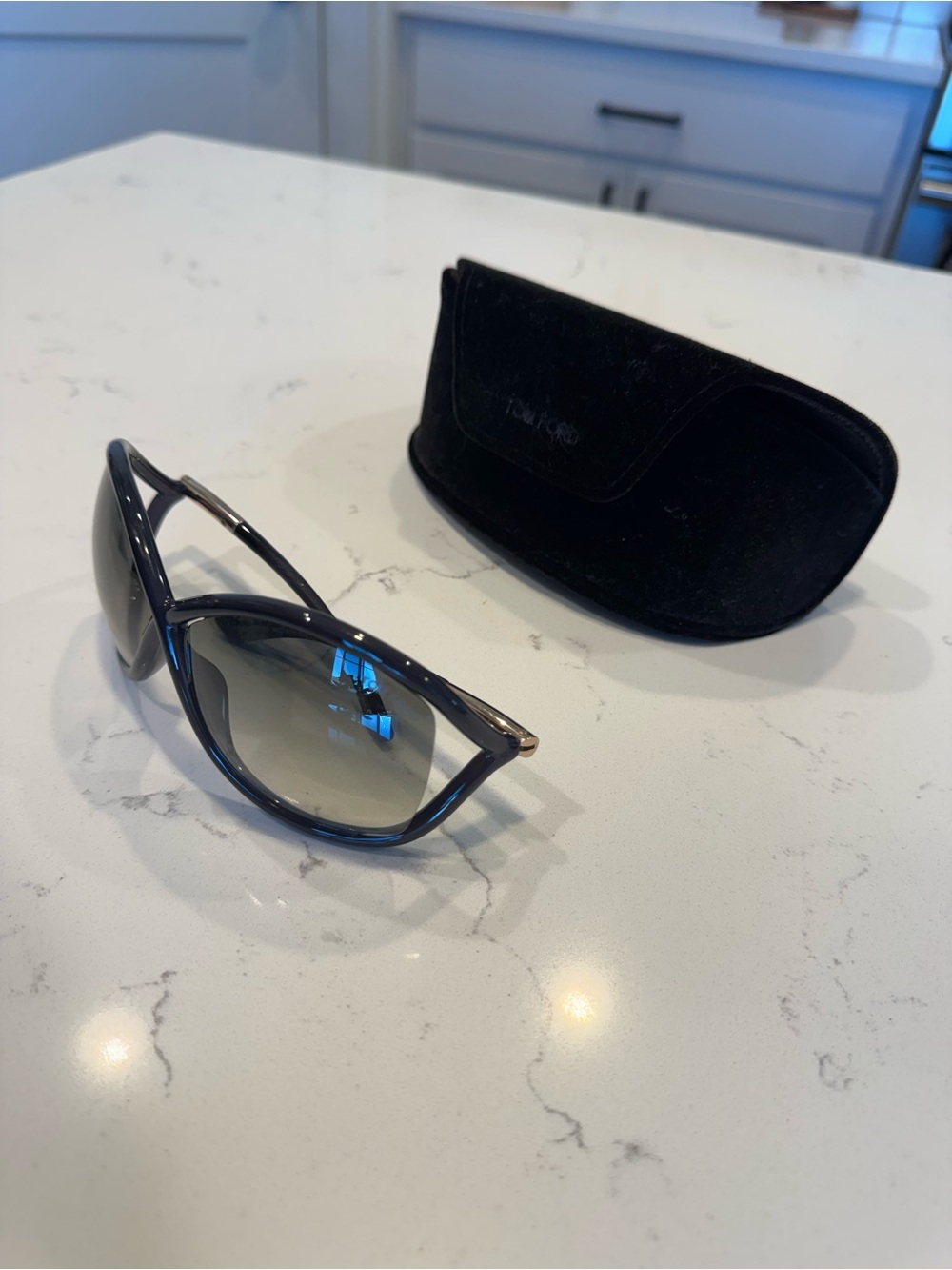 Tom Ford Whitney TF9 199 Shiny Black Sunglasses TF009 199